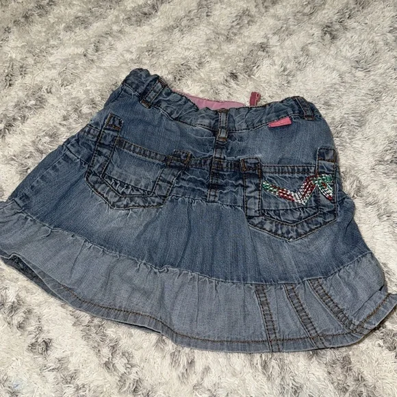 3T girls, summer MEXX Denim Skirt denim Romper, paw, patrol shirt, ROXY shorts - Picture 15 of 16